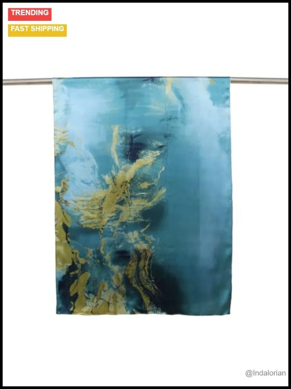 100% Mulberry Silk Satin Head Scarf Lightweight Floral Summer Travel Shawl Wrap